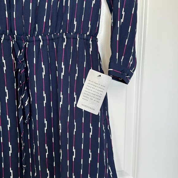 DR2 Women Indigo Navy 3/4 Sleeve Dress (XSP) - Picture 3 of 13